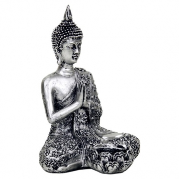 Buddha se svícnem - stříbrný