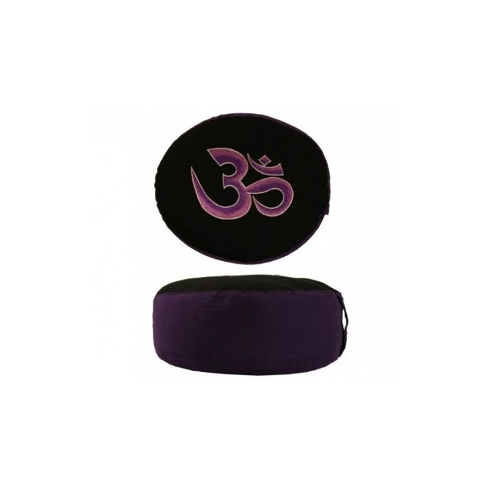 Meditační polštář Om - fialovo/černý